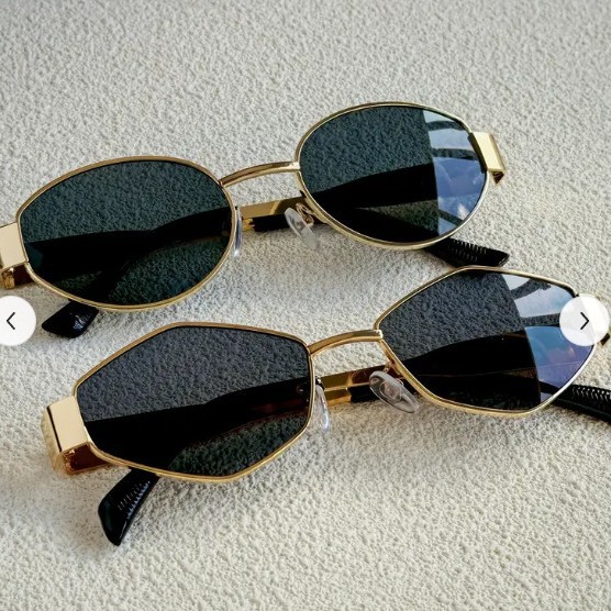 Metal Photo Panel - Trendy Round Frame Metal Sunglasses for