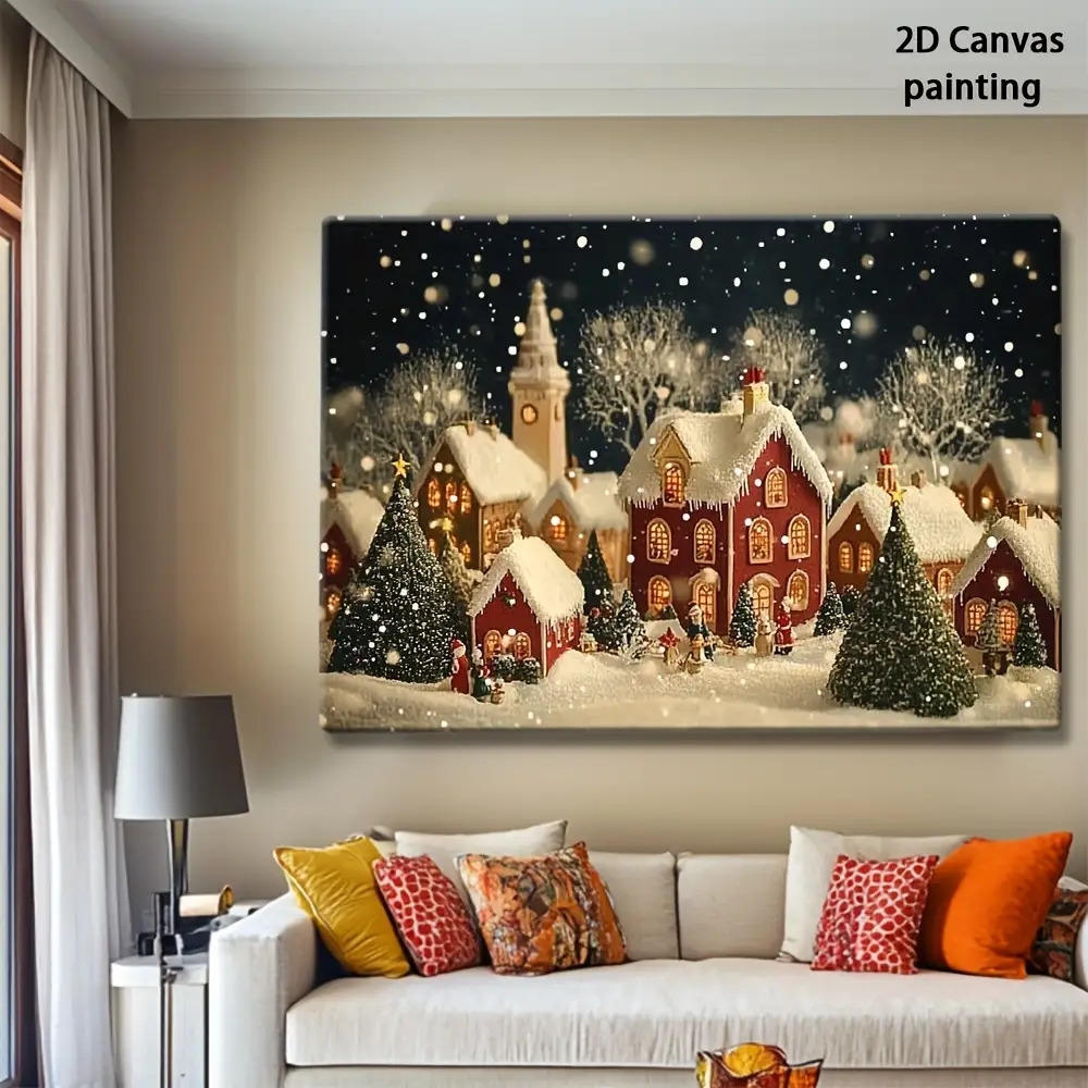 Canvas Wrap Ready - 1pc 2D retro Christmas Eve and