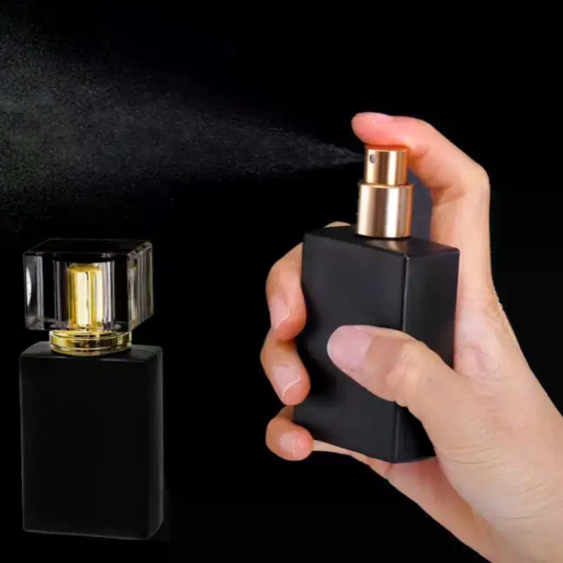 Water Bottle Blank - 30/50ml Bright Black Perfume Bottle Glass