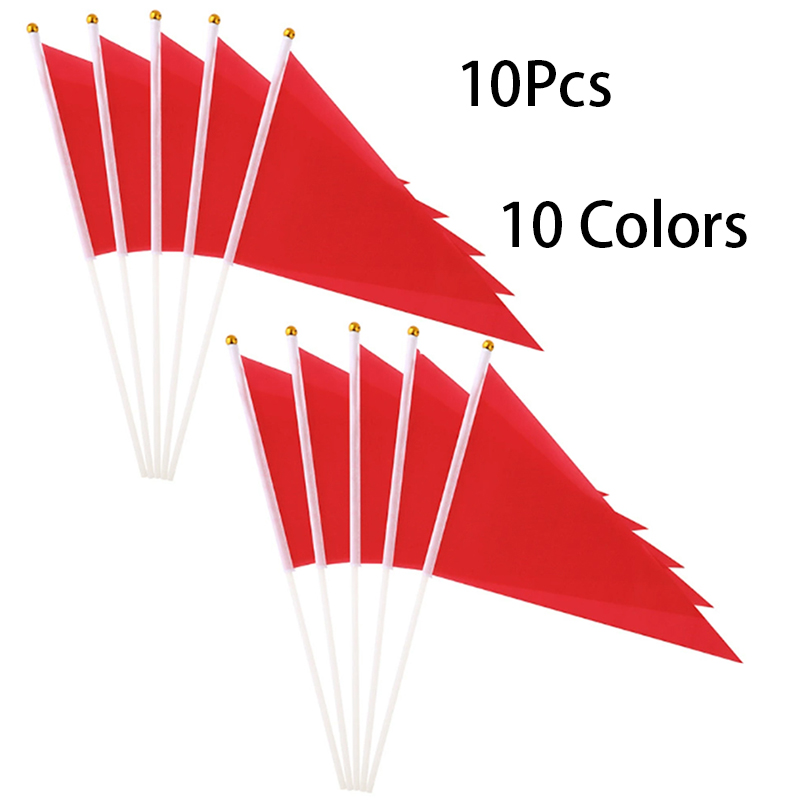 Yard Sign Blank - 10Pcs Colorful Triangular Flags With 10