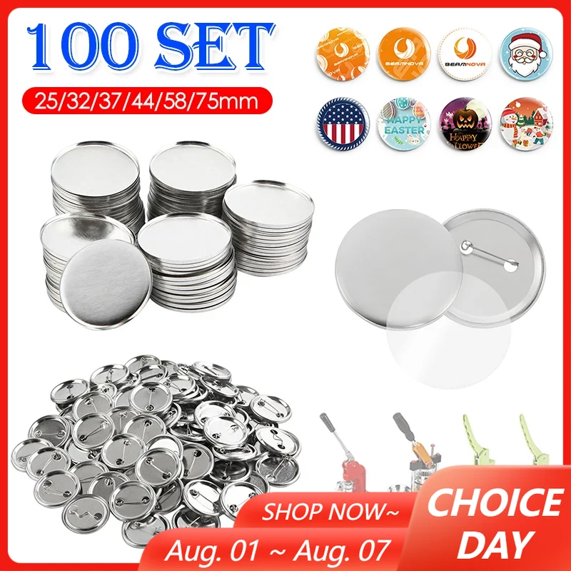 Button Badge Blank - 100Set Blank Badge Pin Button Maker