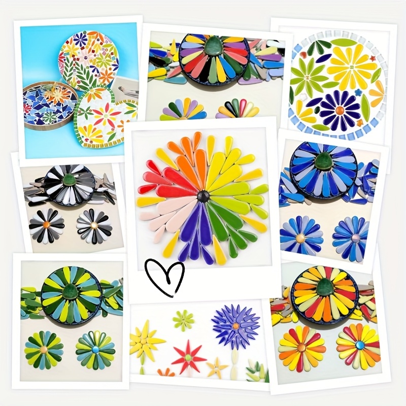 Ceramic Tile Blank - 50g Teardrop-Shaped Ceramic Mosaic Tiles DIY