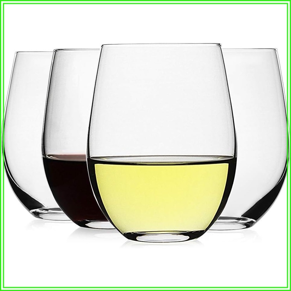 Tumbler 20Oz White - Stemless Wine Glasses Set of 4