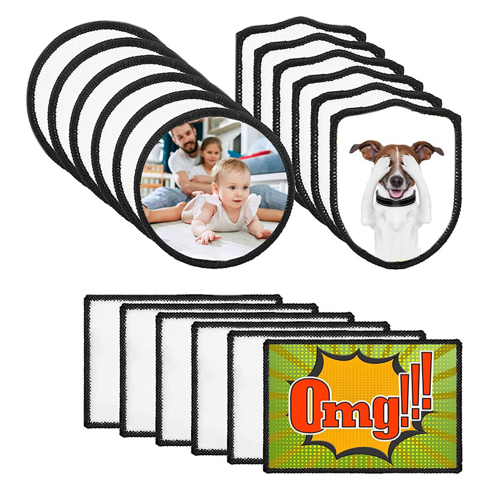 Hat Sublimation Blank - 48Pcs Sublimation Patch Blanks Fabric Iron-On