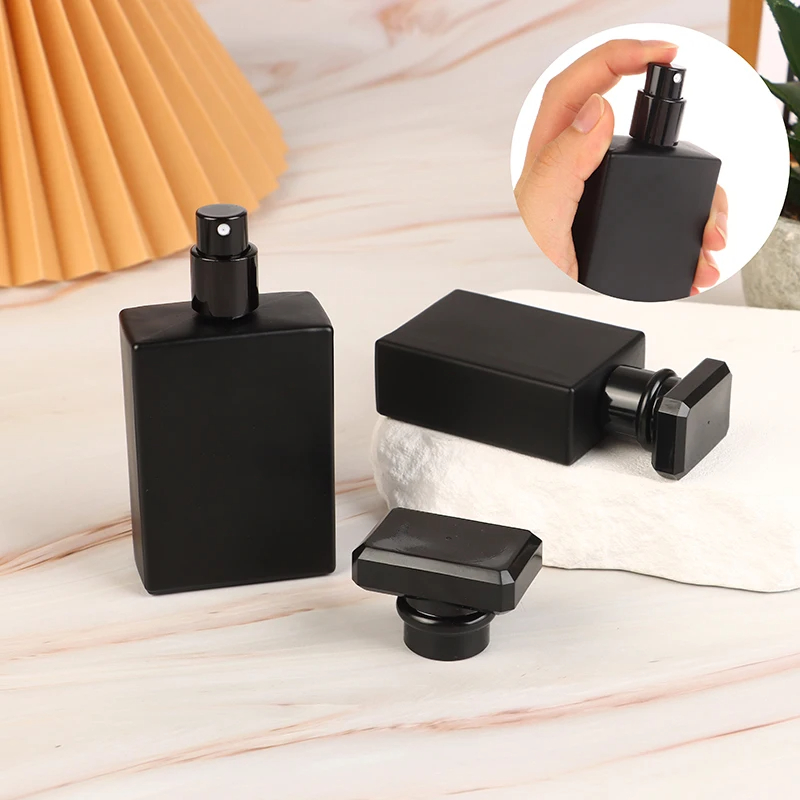 Water Bottle Blank - 30/50ml Bright Black Perfume Bottle Glass