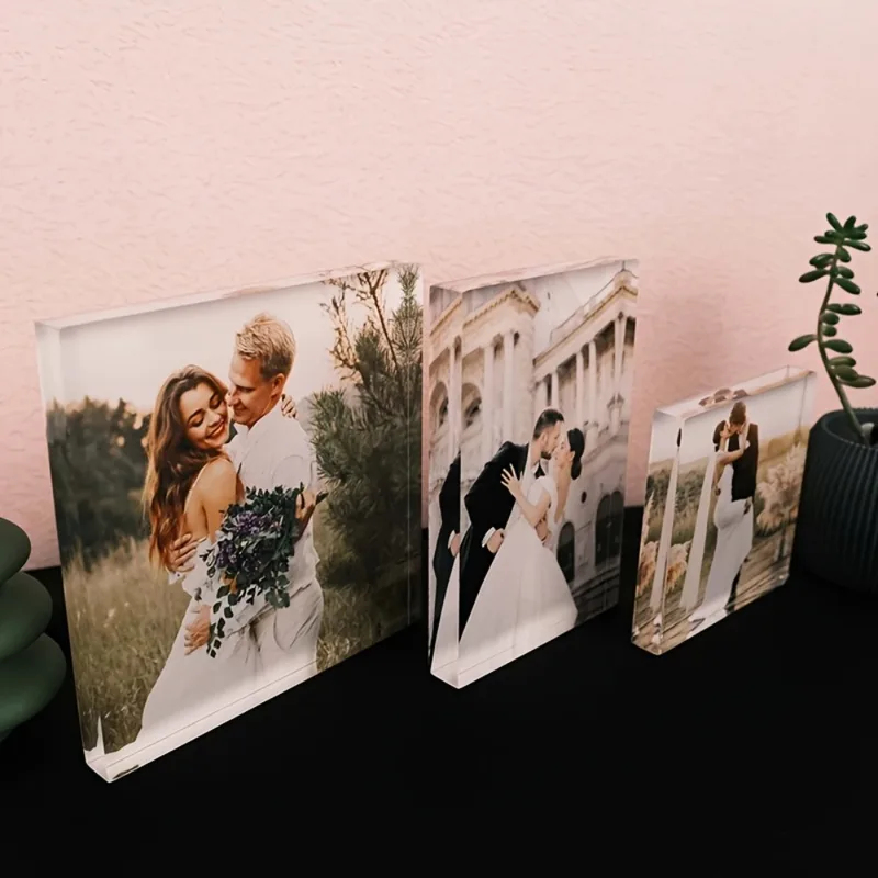 Photo Acrylic Block - Custom Acrylic Anniversary Photo Block -