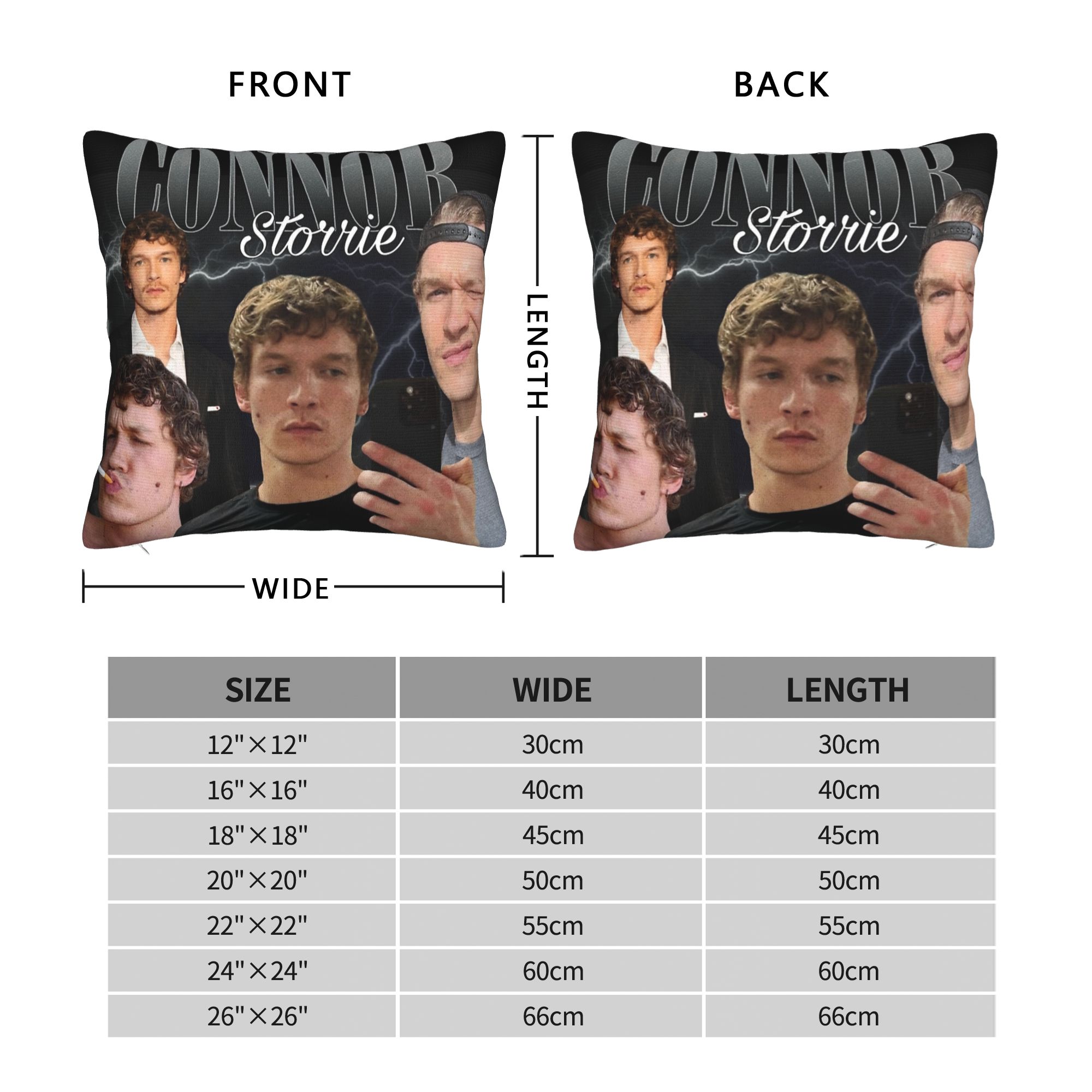 Connor Storrie Heated Rivalry  - огляд і ціна Pillow Cover Sublimation