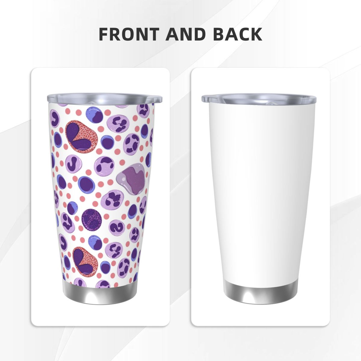 Large White Blood Cell Pattern - огляд і ціна Tumbler 20Oz White
