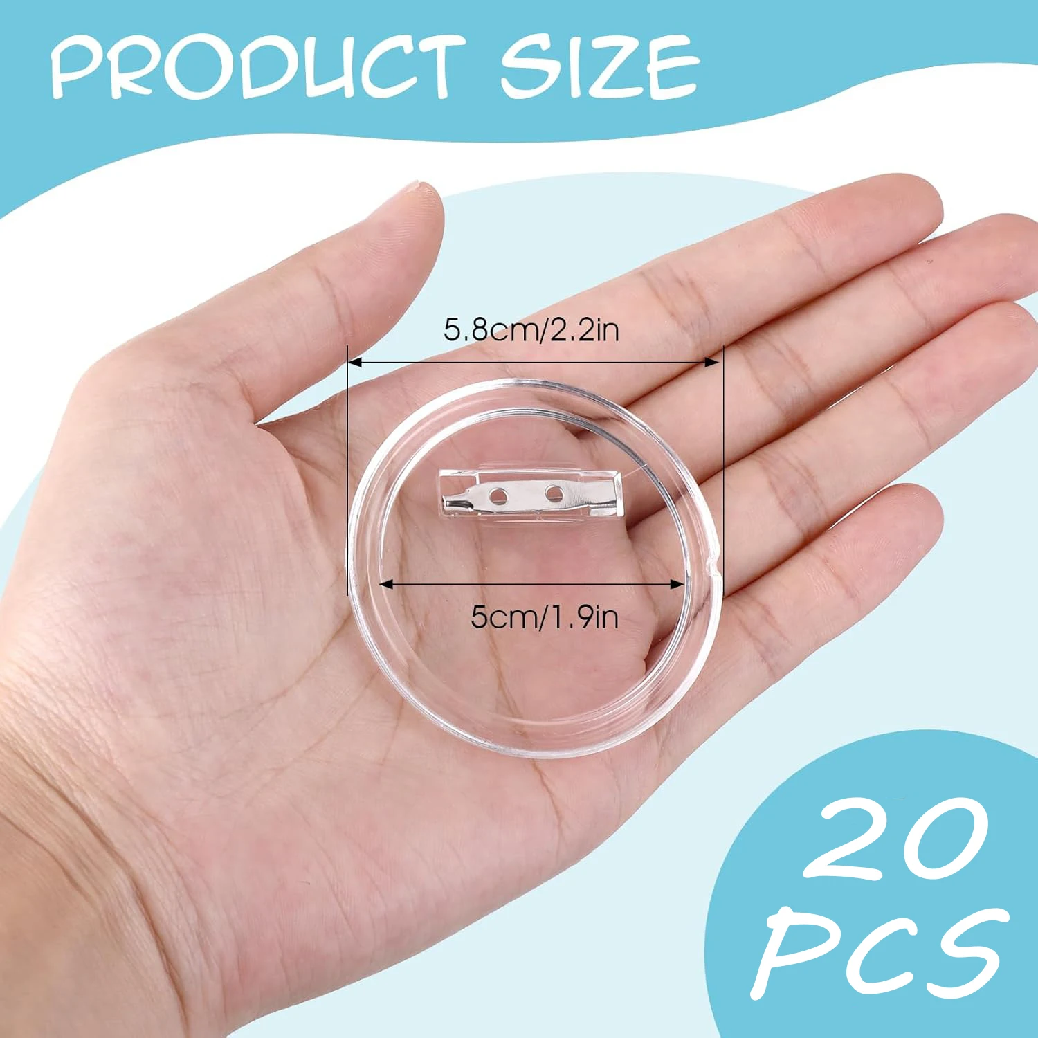 5-20PCS Buttons Blanks with Pi - огляд і ціна Button Badge Blank