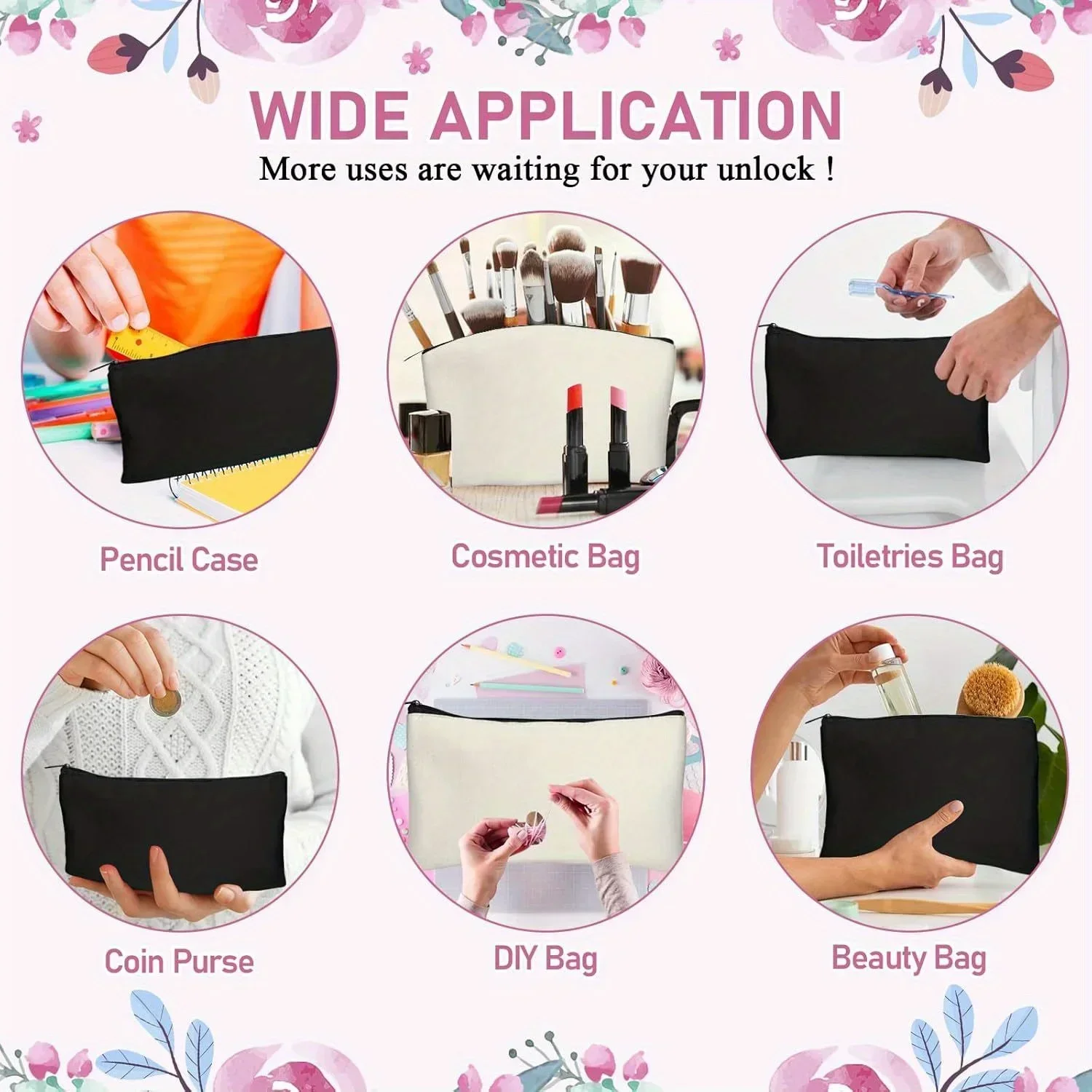 20pcs Sublimation Blank Makeup - огляд і ціна Tote Bag Sublimation