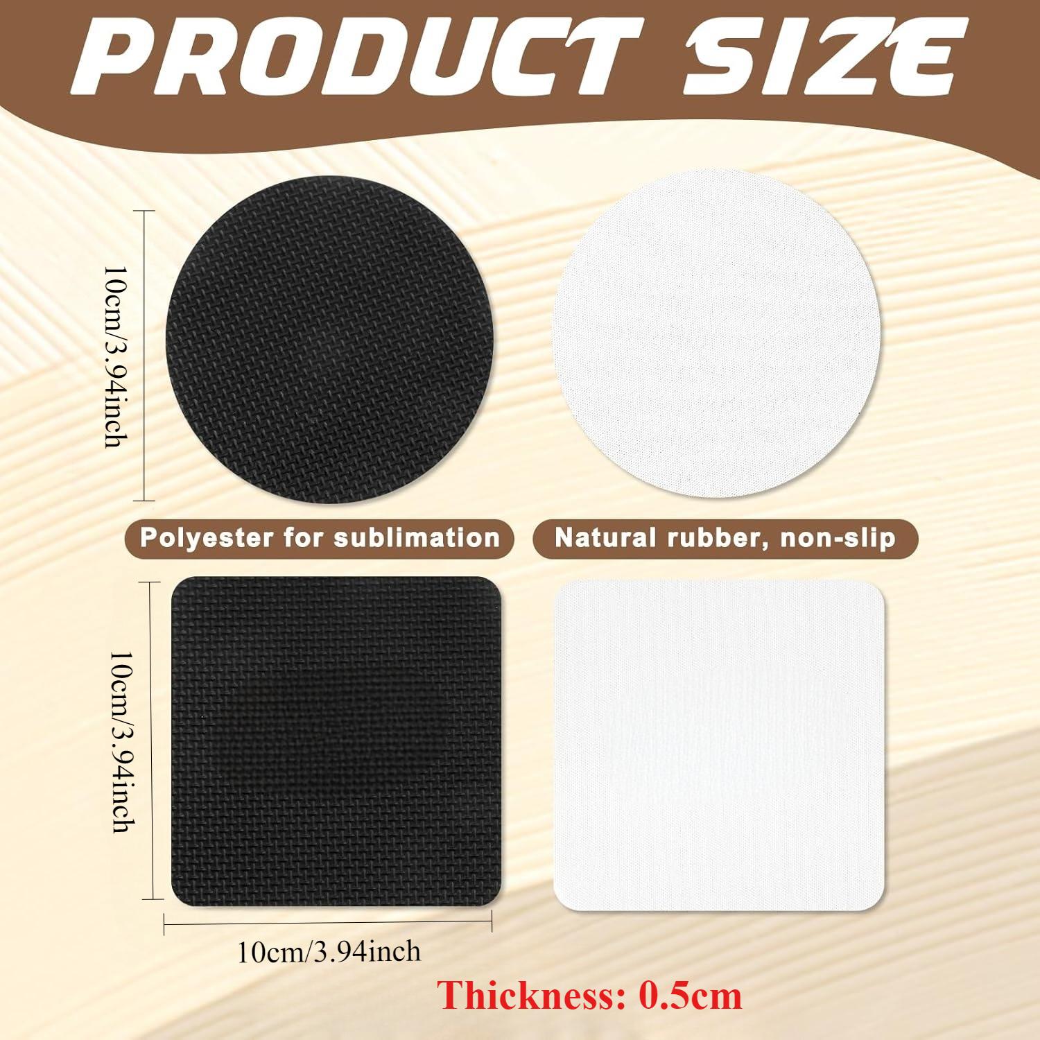 10 Pcs Sublimation Coasters Bl - огляд і ціна Coaster Sublimation Blank