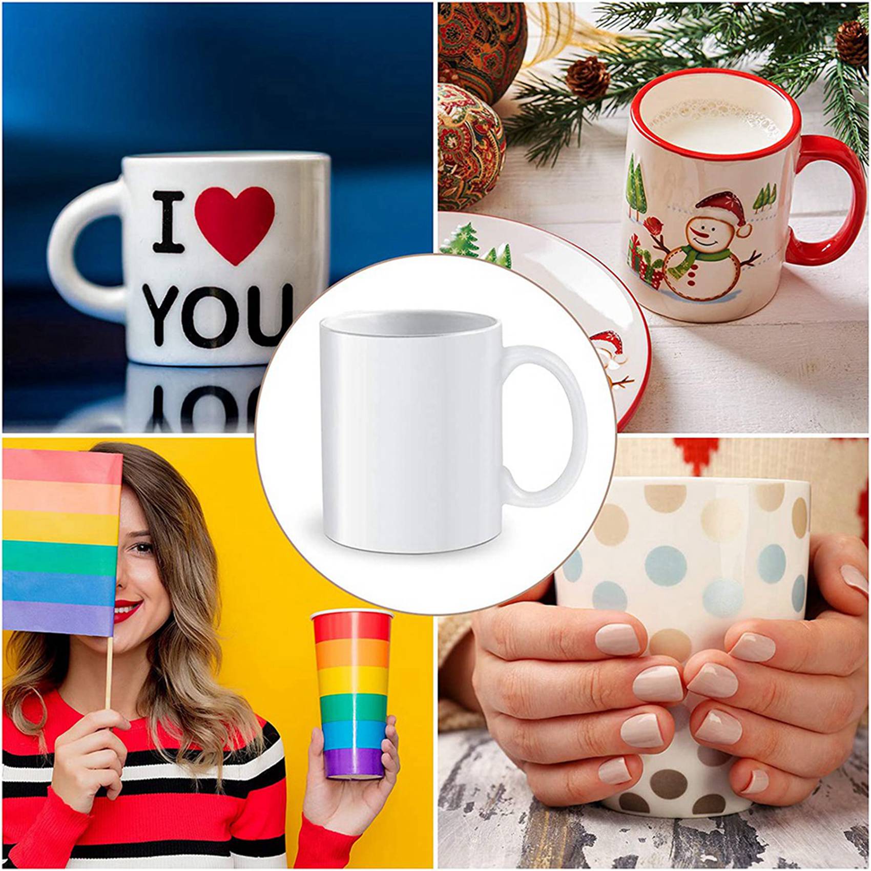 N09R-140Pcs Sublimation Shrink - огляд і ціна Sublimation Mug White