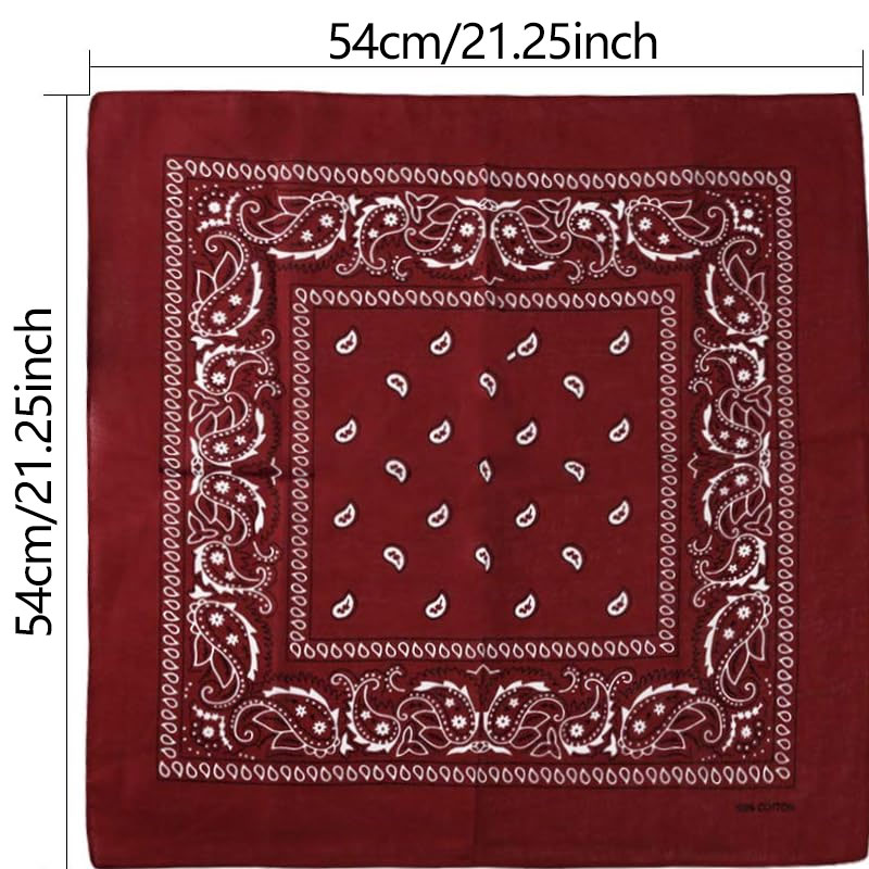 Hip Hop Cowboy Paisley Scarf L - огляд і ціна Bandana Blank White