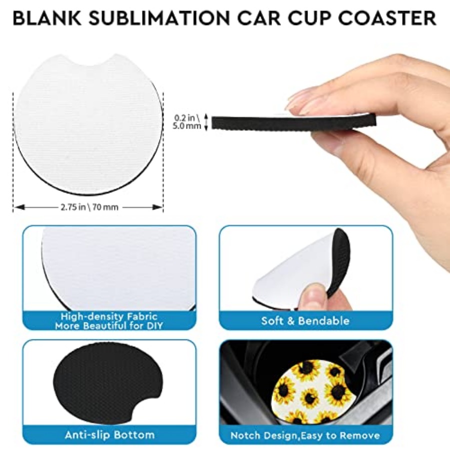 40PCS Sublimation Blank Car Co - огляд і ціна Coaster Sublimation Blank