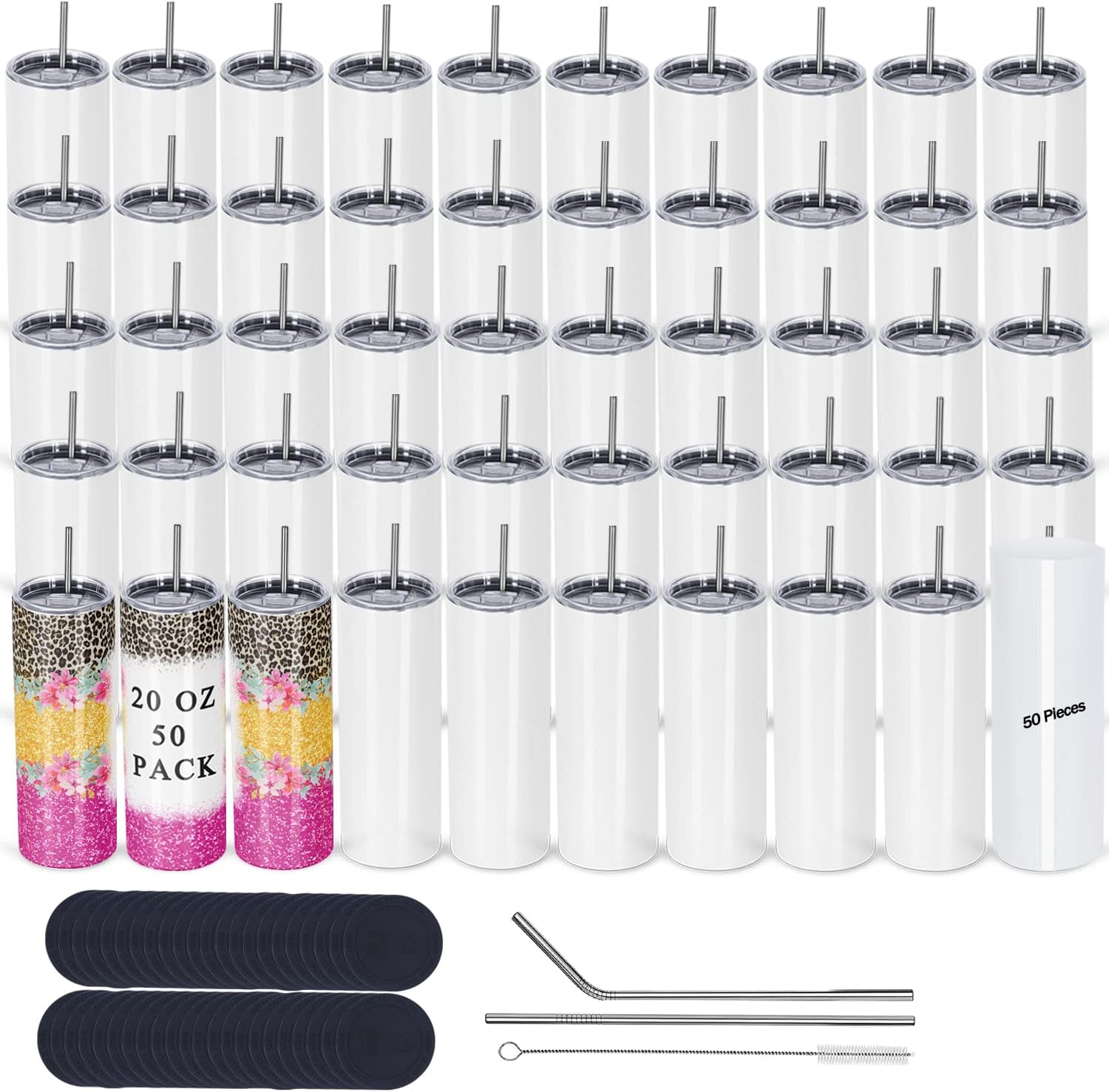 50 Pack Sublimation Tumblers B - огляд і ціна Tumbler 20Oz White