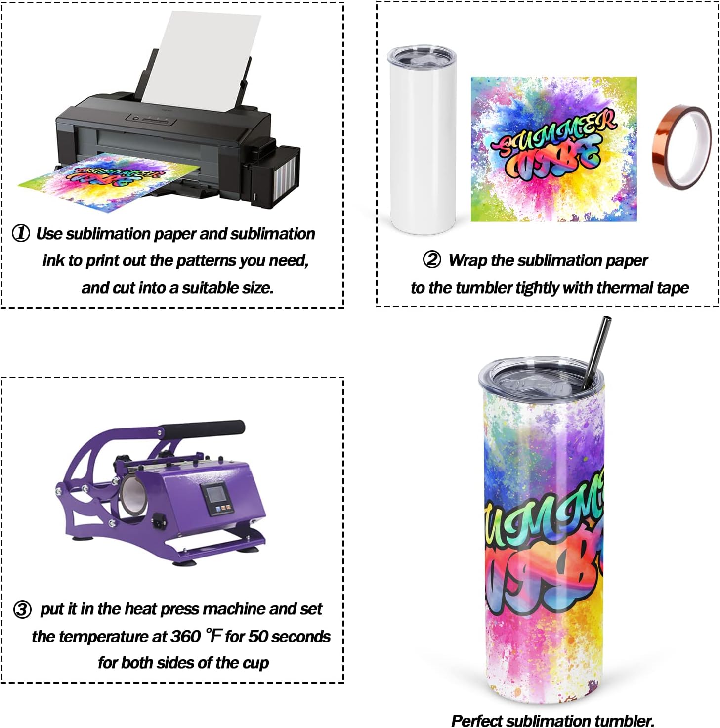 50 Pack Sublimation Tumblers B - огляд і ціна Tumbler 20Oz White