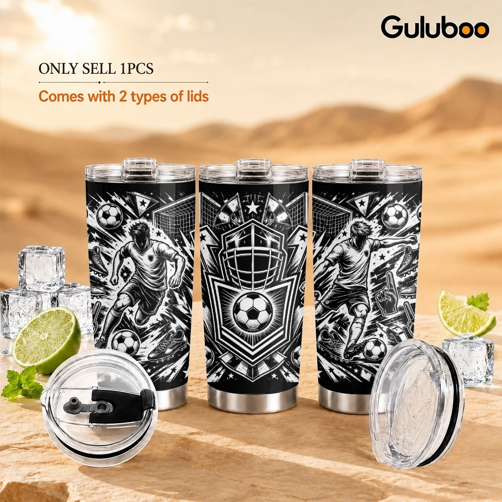 Black White Sports Emblem Vacu - огляд і ціна Tumbler 20Oz White
