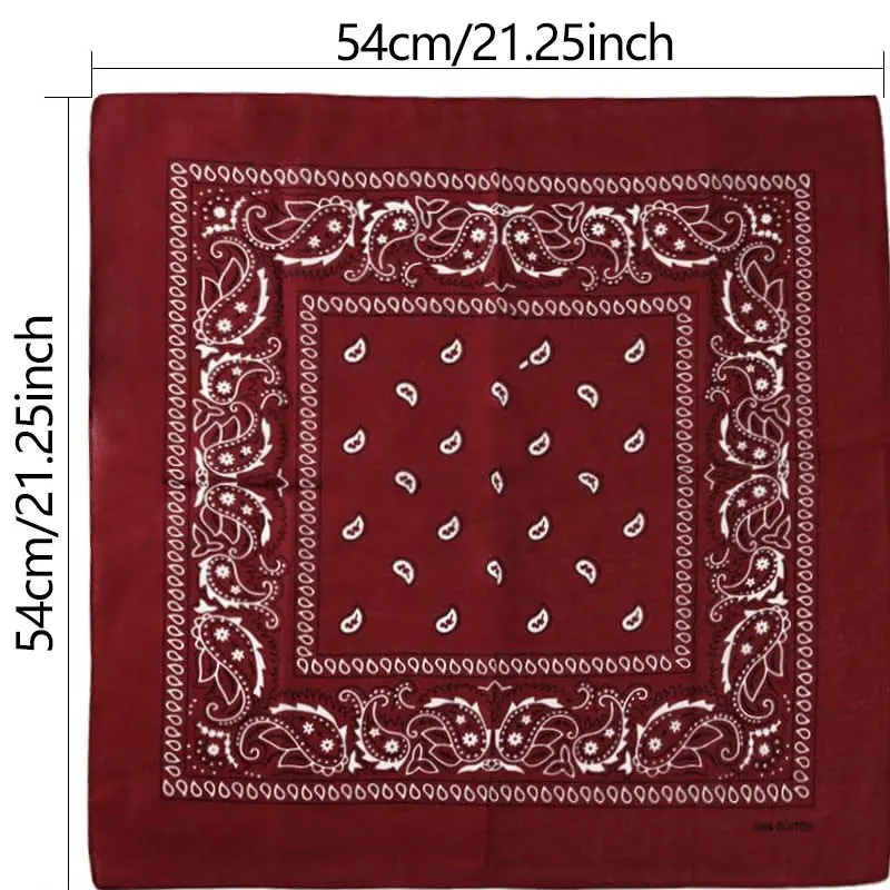 1pcs Hip Hop Cowboy Paisley Sc - огляд і ціна Bandana Blank White