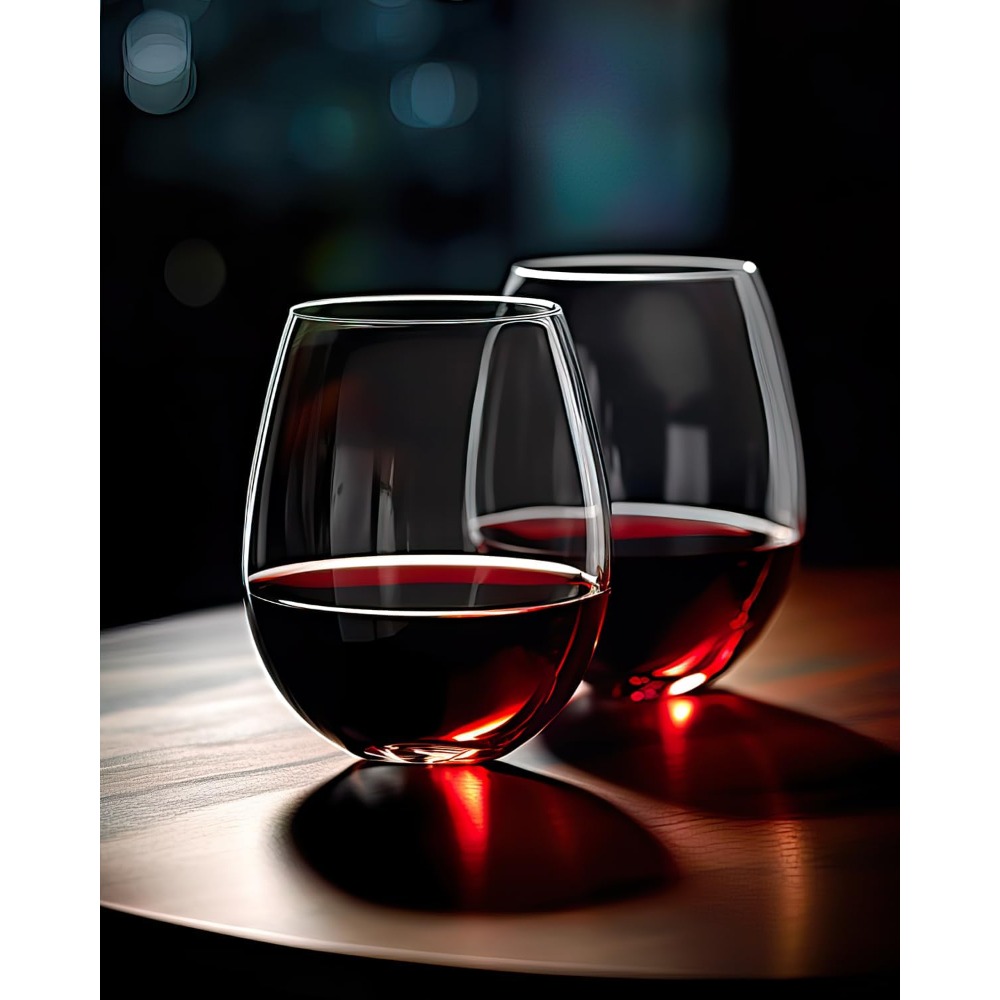 Stemless Wine Glasses Set of 4 - огляд і ціна Tumbler 20Oz White