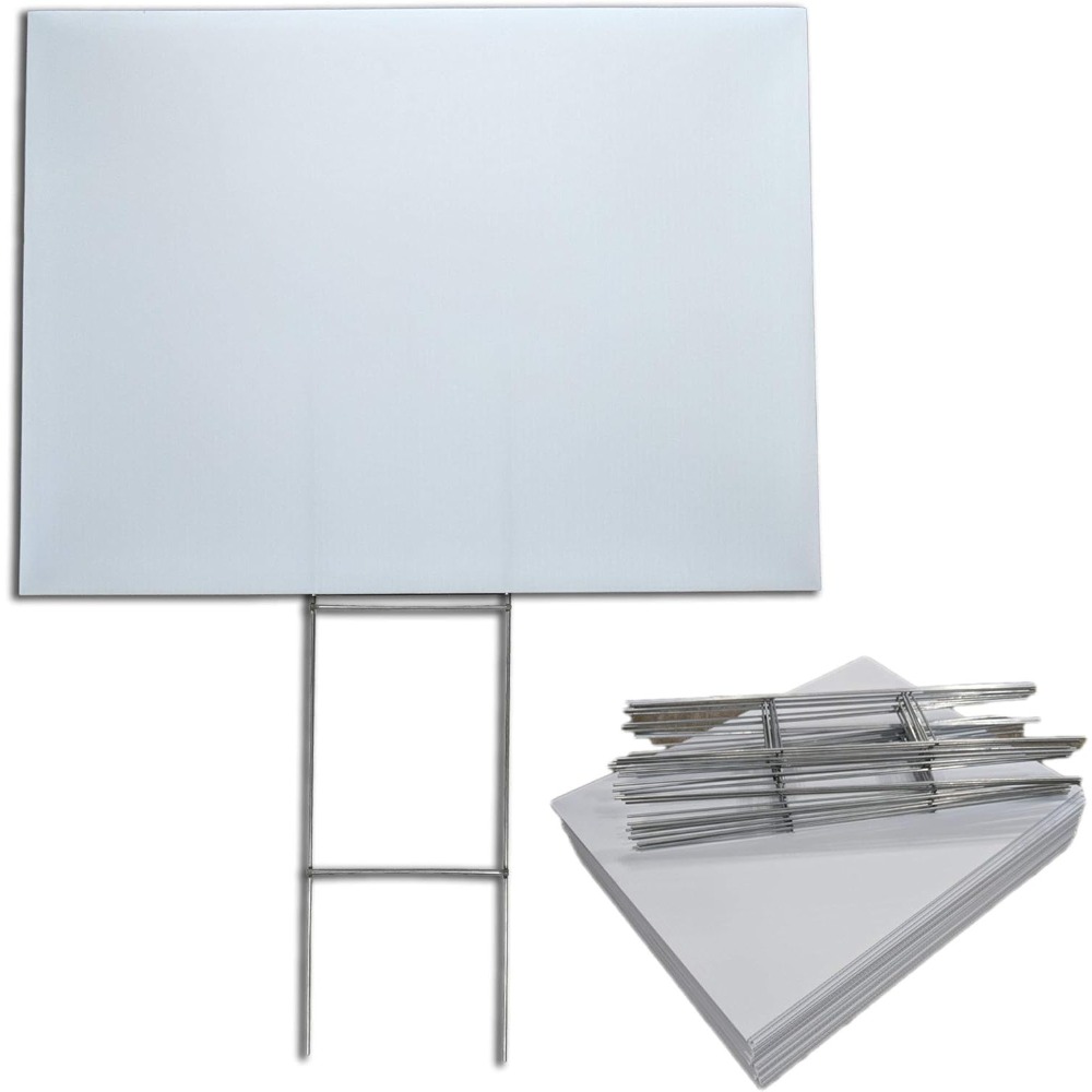 Fifty Pack Blank Yard Signs, I - огляд і ціна Yard Sign Blank