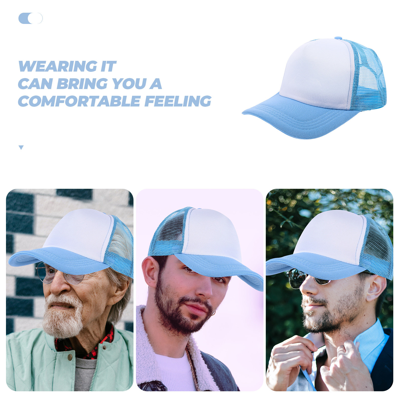 10Pcs Blank Mesh Baseball Caps - огляд і ціна Hat Sublimation Blank