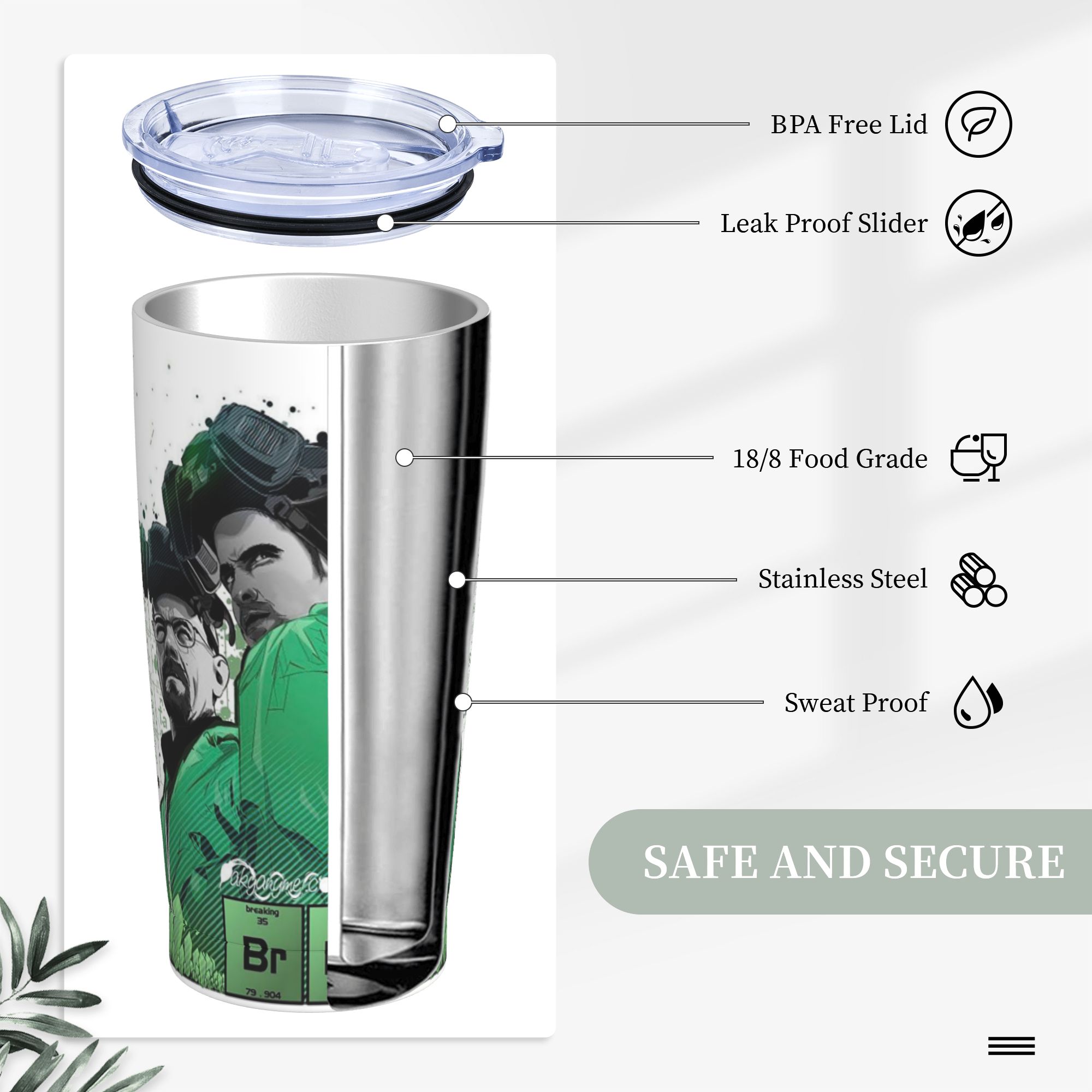 Breaking Bad Walter White Tumb - огляд і ціна Tumbler 20Oz White