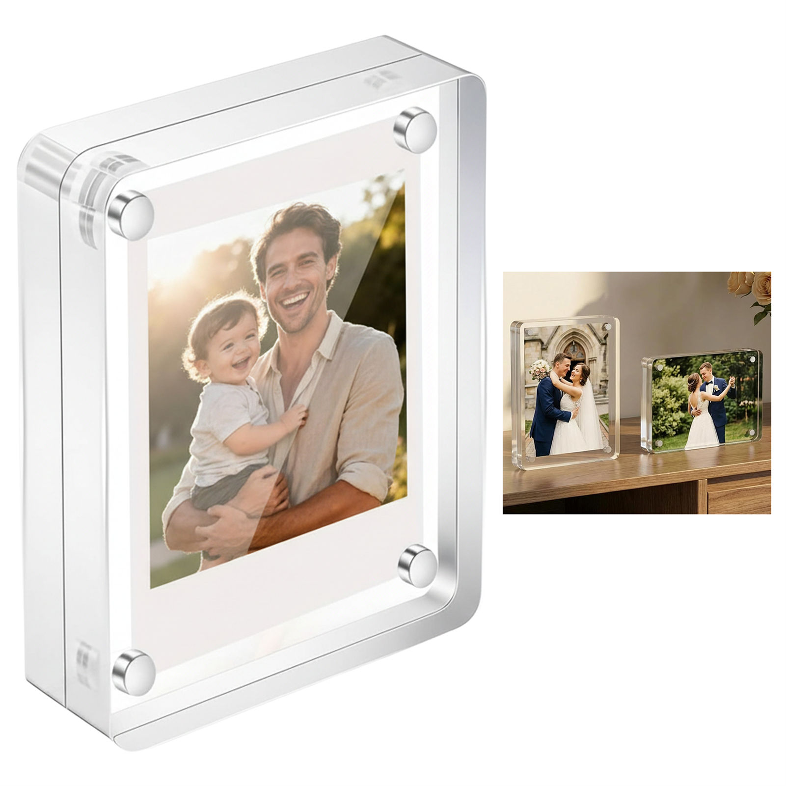 Acrylic Magnetic Photo Frame 2 - огляд і ціна Photo Acrylic Block