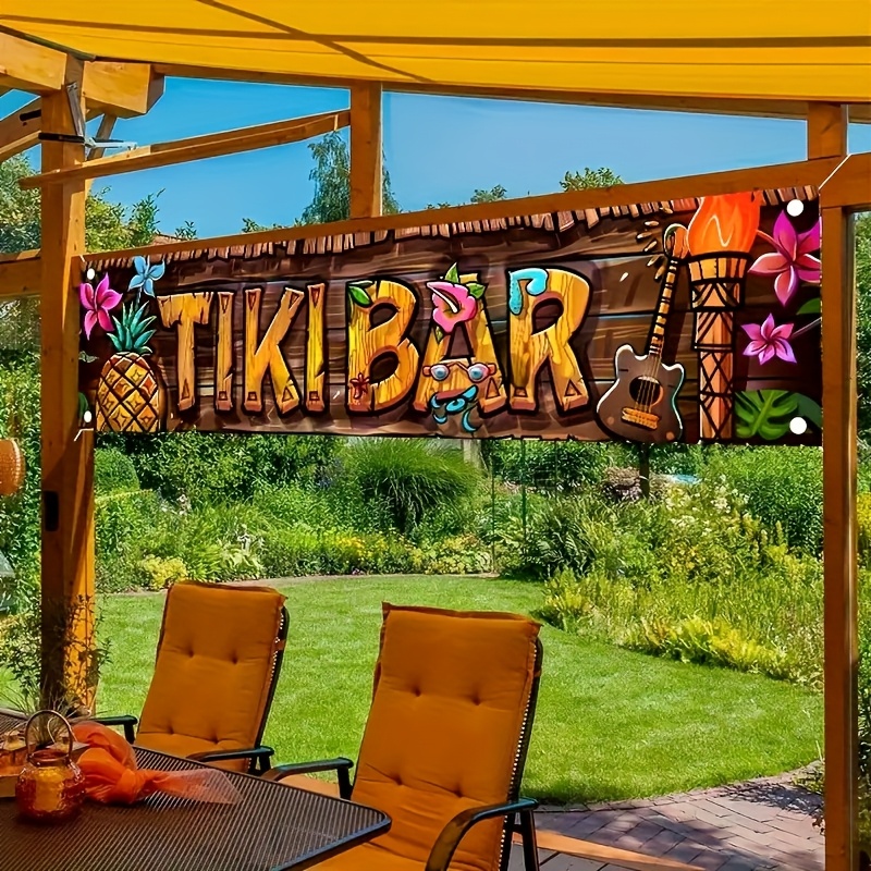 Tiki Bar Banner Tropical Hawai - огляд і ціна Yard Sign Blank