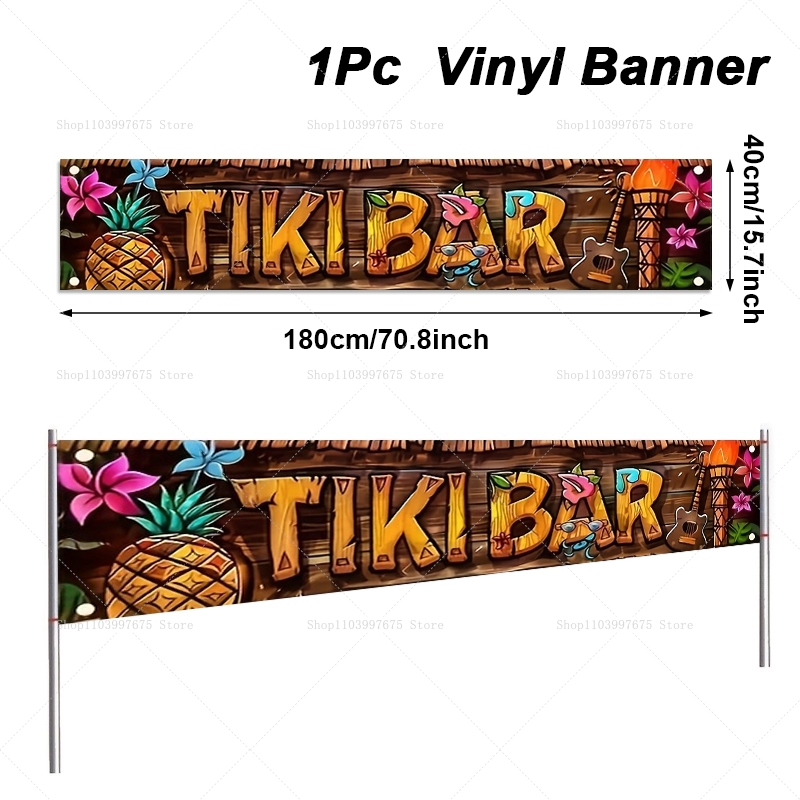 Tiki Bar Banner Tropical Hawai - огляд і ціна Yard Sign Blank