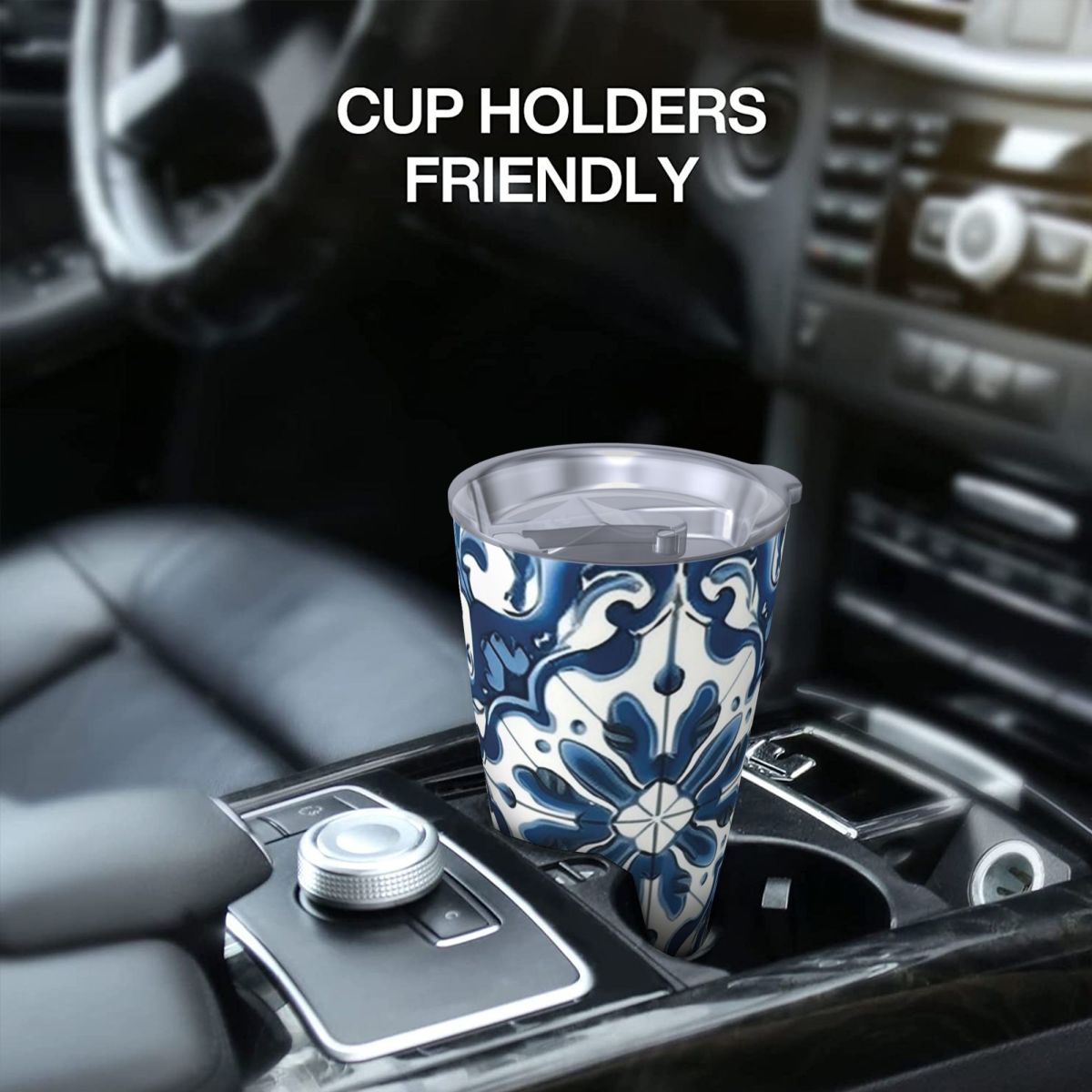 Blue And White Majolica Patter - огляд і ціна Tumbler 20Oz White