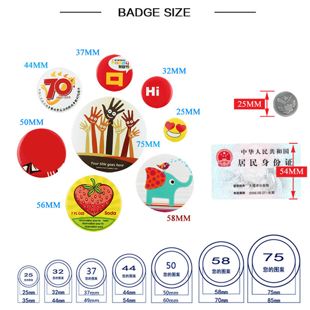 100Pcs/set Plastic Blank Badge - огляд і ціна Button Badge Blank