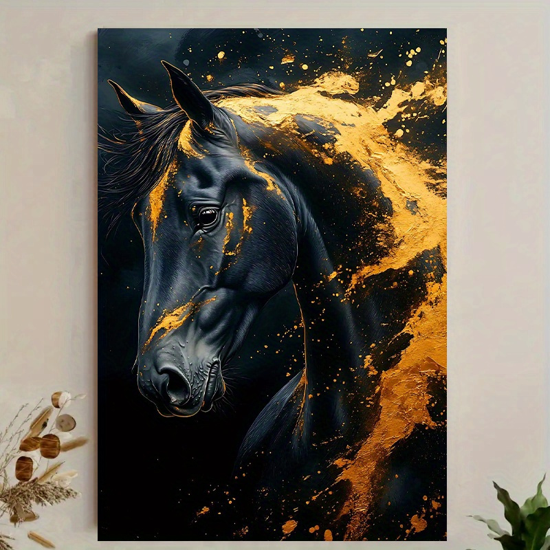 1pc Elegant Black Horse Canvas - огляд і ціна Canvas Wrap Ready