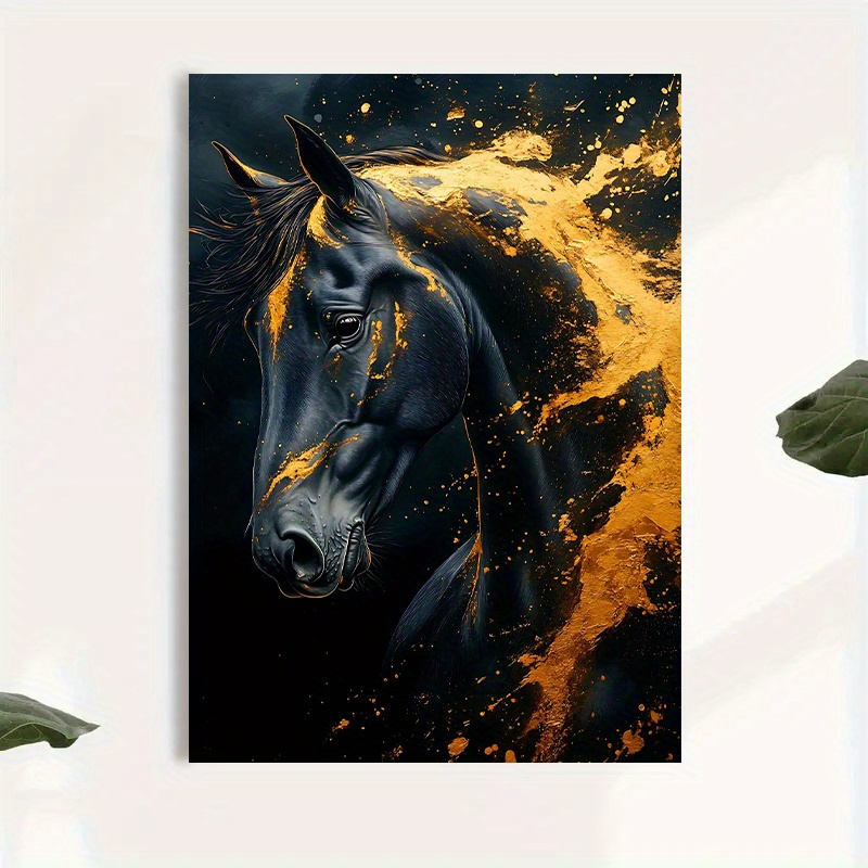 1pc Elegant Black Horse Canvas - огляд і ціна Canvas Wrap Ready