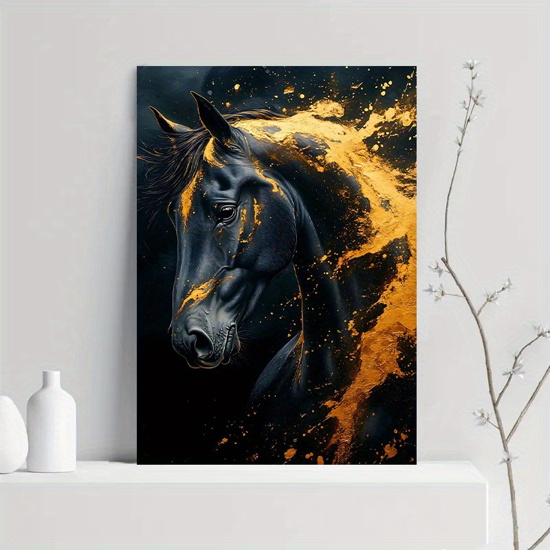 1pc Elegant Black Horse Canvas - огляд і ціна Canvas Wrap Ready