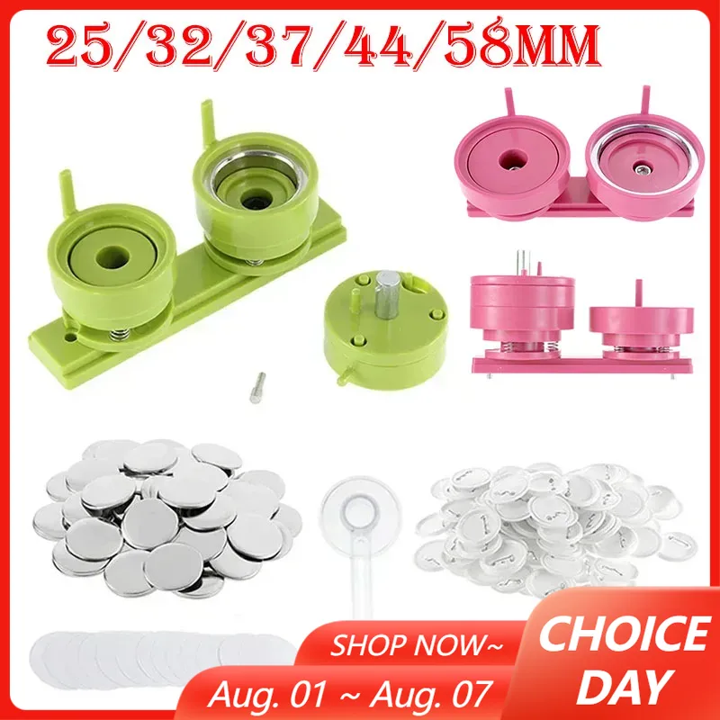 100Sets 25/32/37/44/58mm Badge - огляд і ціна Button Badge Blank
