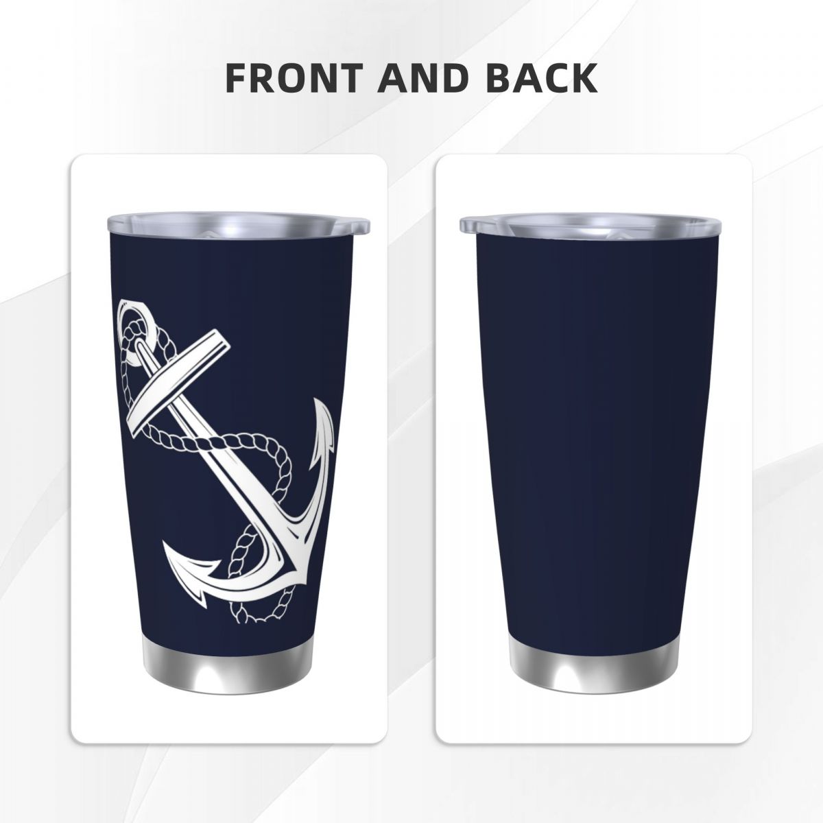 Anchor Nautical White & Navy S - огляд і ціна Tumbler 20Oz White